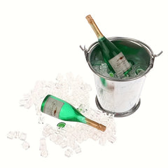 Dollhouse Accessories Pretend Play Bar Set Green Champagne Bottle & Ice Bucket