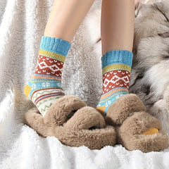 5 Pairs Women's Winter Warm Socks Thickened Soft Crew Socks