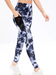 Tie Dye Yoga Pants Slim Fit With Pocket Leggings Activewear