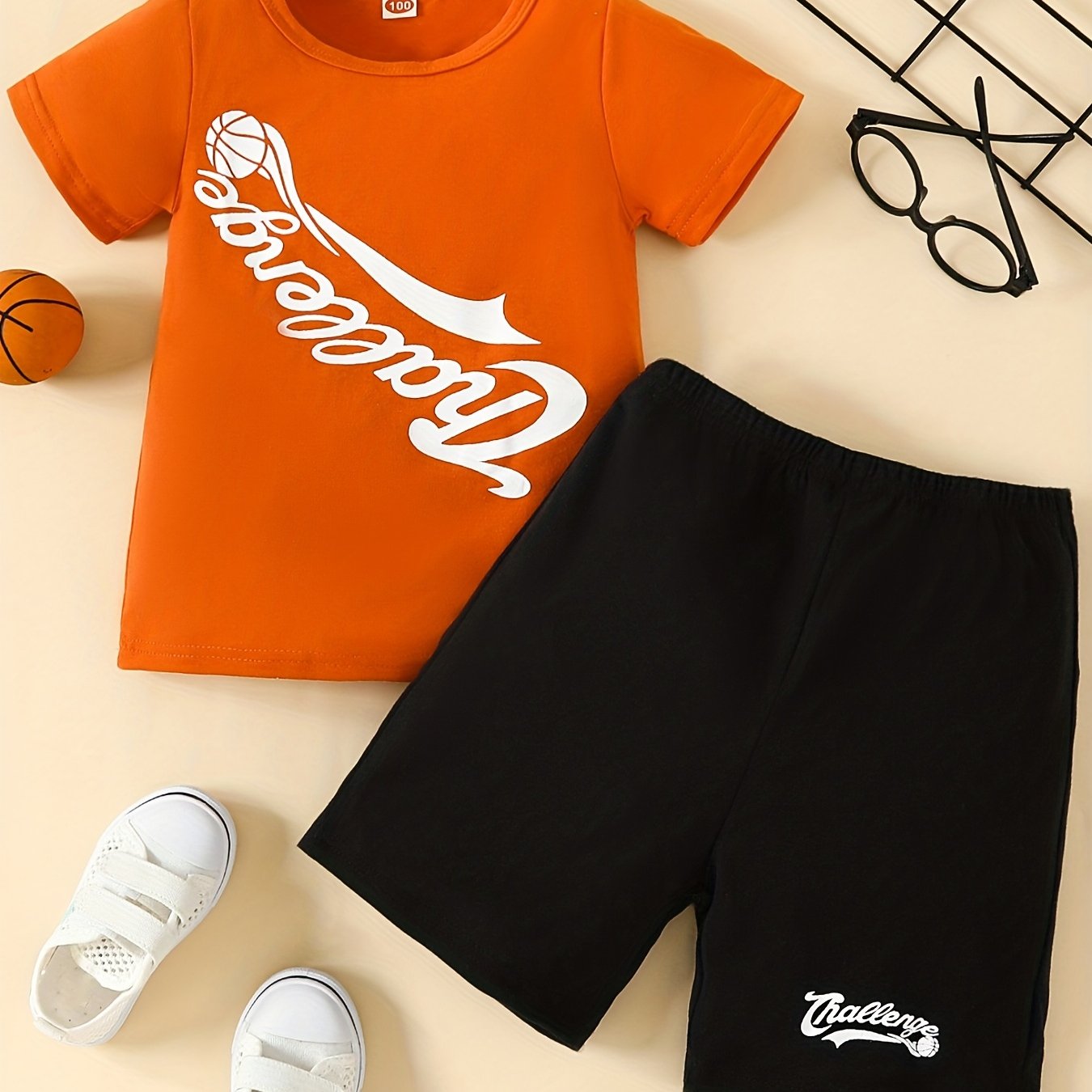 Boys Basketball Graphic Outfit Set