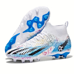 Boy's Spiked Football Cleat Non Slip Outdoor Soccer Shoes