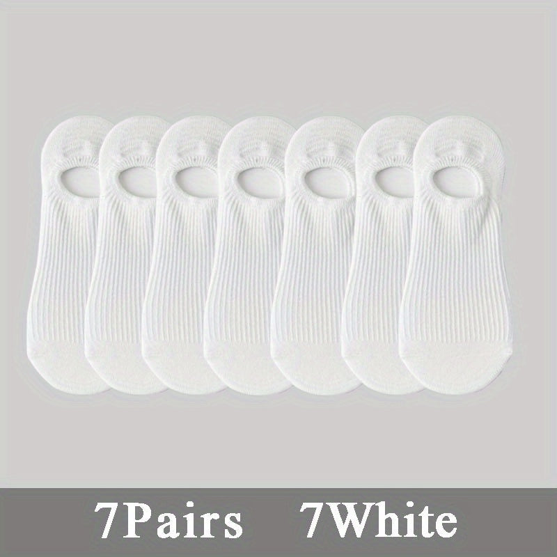 7 Pairs Low Cut Ankle Socks Women's Stockings & Hosiery