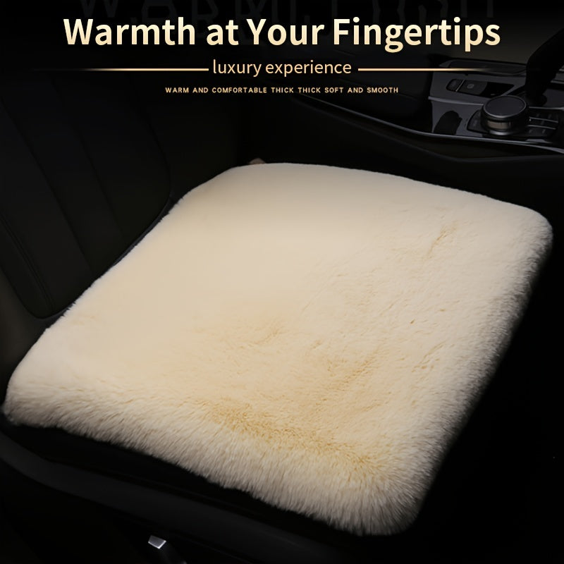 Long Fluffy Car Cushion Warm Single Seat Thickened Universal Binding