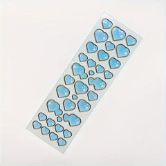 Love Heart Golden Edge Transparent Bubble Sticker DIY Decoration