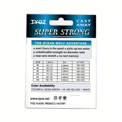 TYOZ 300M 8 Strand Braided Fishing Line High Strength PE X8