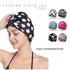 Patterned Leisure Sports Swim Cap - Non slip