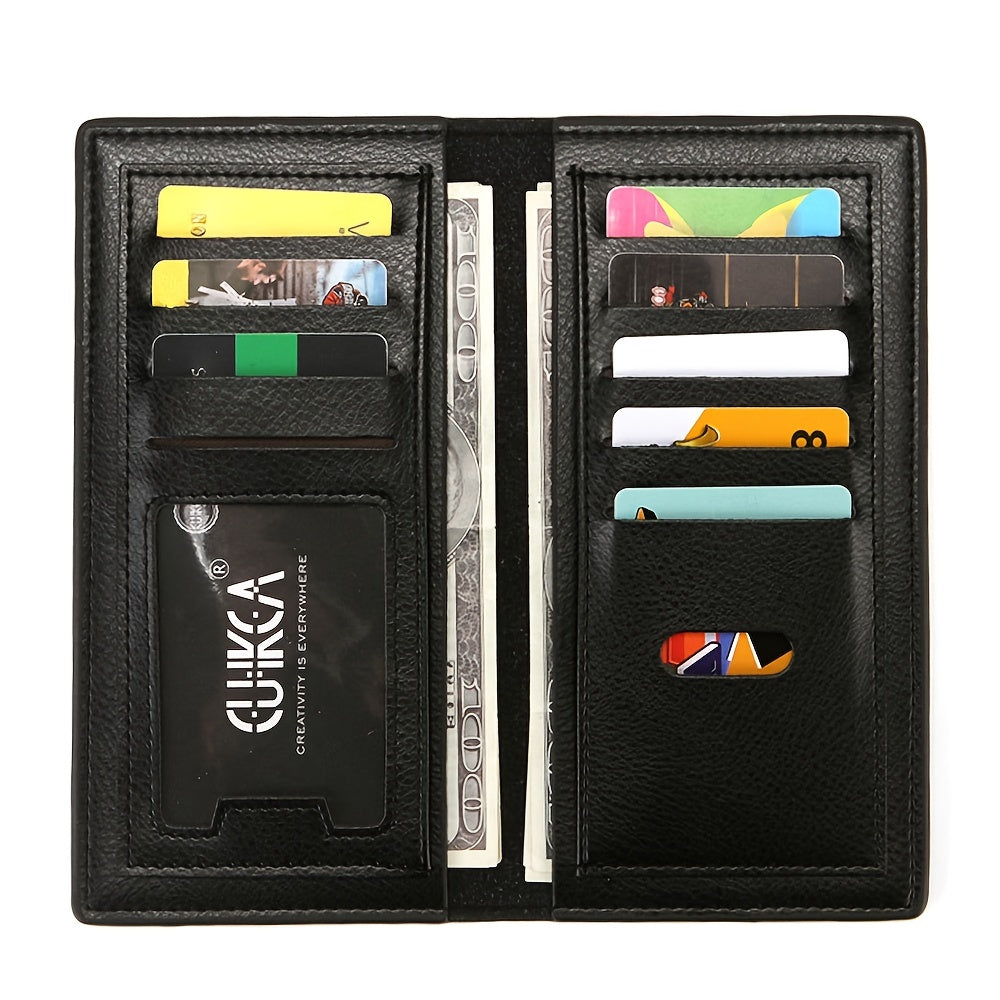 Men's PU Leather Business Card Holder Vertical Function