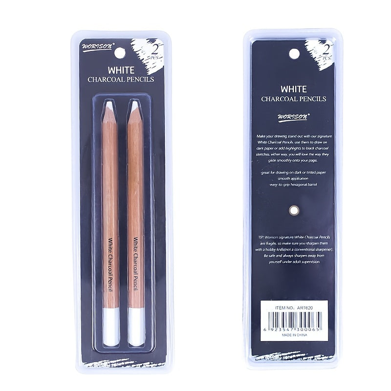 2pcs Sketch Charcoal Pen Drawing Pencil for Painting Sketch Willow Charcoal