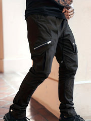 Men's Casual Cargo Pants with Large Pockets