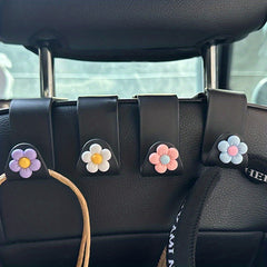4pcs Flower Car Hook Rear Car Supplies Interior Decoration