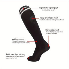 Anti Slip Football Socks Moisture-wicking Over The Calf