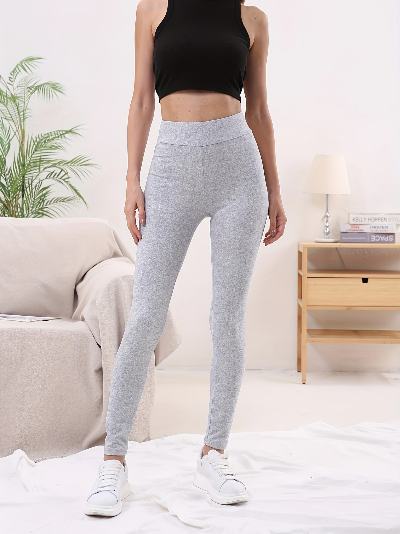 Soft Lounge Pants Elastic Waistband Womens Loungewear