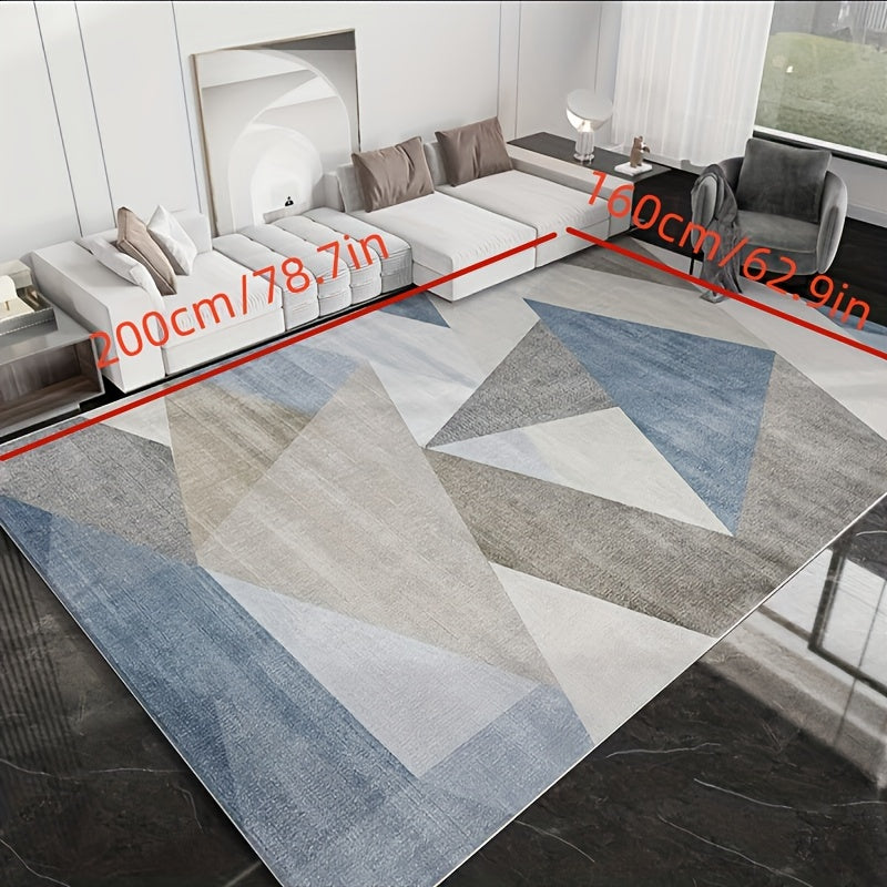 Modern Light Stitching Pattern Crystal Velvet Rug Indoor And Outdoor Mat