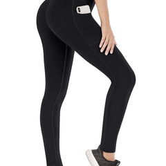 High Waist Breathable Fitness Workout Yoga Pants With Phone Pockets