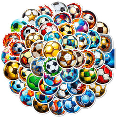50pcs Football Series Stickers Laptop Helmets Water Cup Decoration