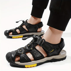 Men's Outdoor Draw String Sandals Hook & Loop Closure Shoes