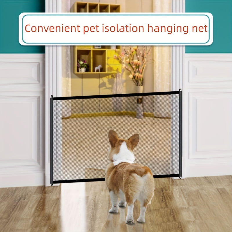 Retractable Mesh Pet Gate for Stairway Doorway Hallway Easy Install