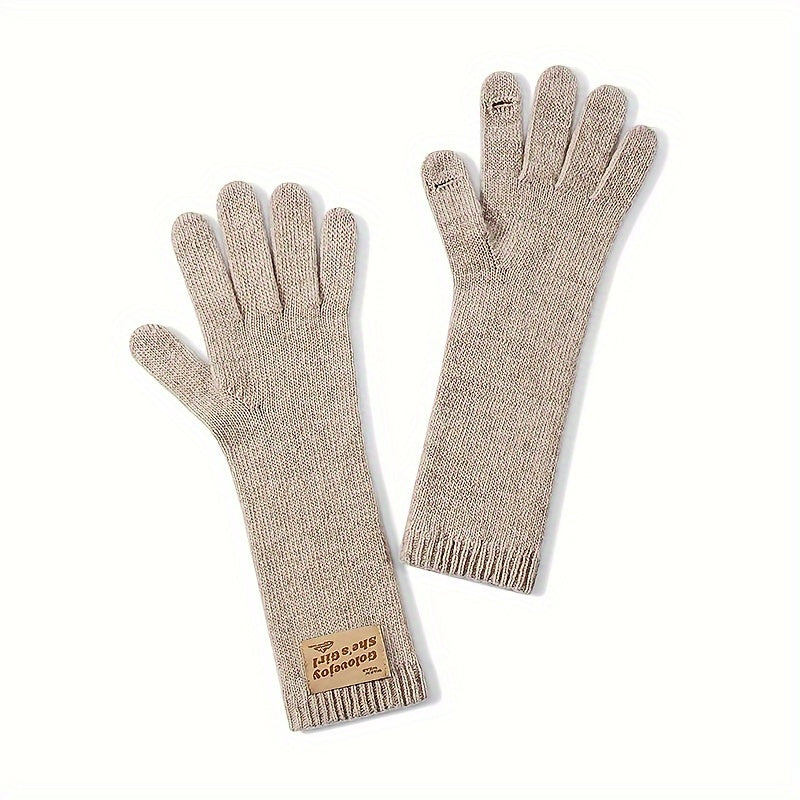 Winter Knitted Gloves for Men and Women, Warm Windproof Touch Screen Gloves
