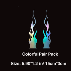 Flame Reflective Car Stickers Motorsports Stripe Stickers Waterproof