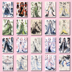 48pcs Anime Monster Girl Stickers Pack For Kids Notebook Bike Luggage Phone