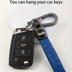 2pcs Single Layer Keychain with Metal Buckle and Screwdriver