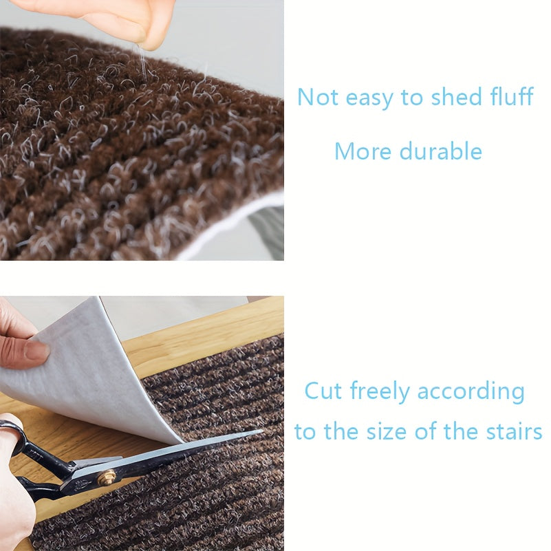 15pcs Non Slip Stair Treads for Wooden Steps Indoor, Self Adhesive