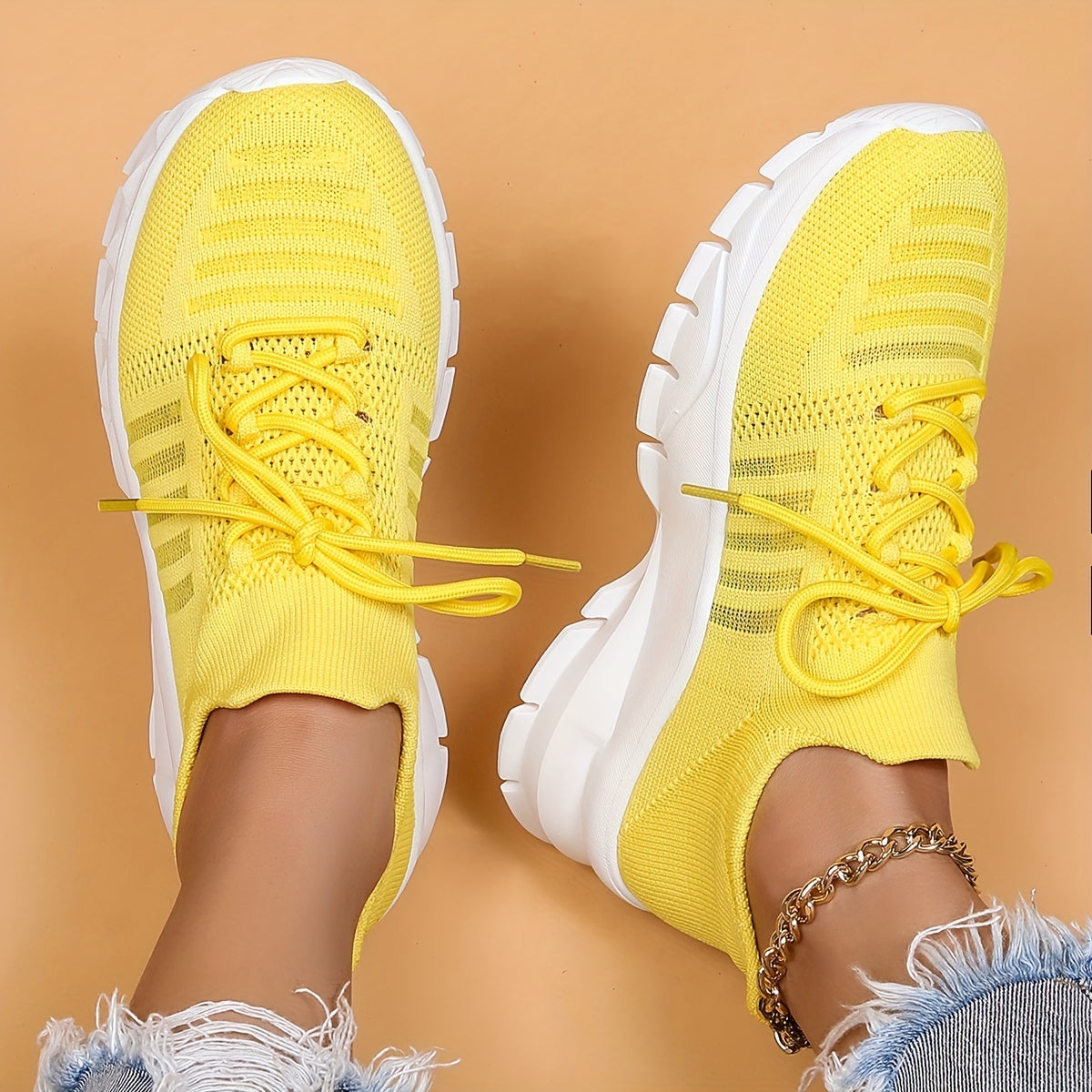 Women's Mesh Breathable Running Shoes Comfortable Shockproof Sneakers