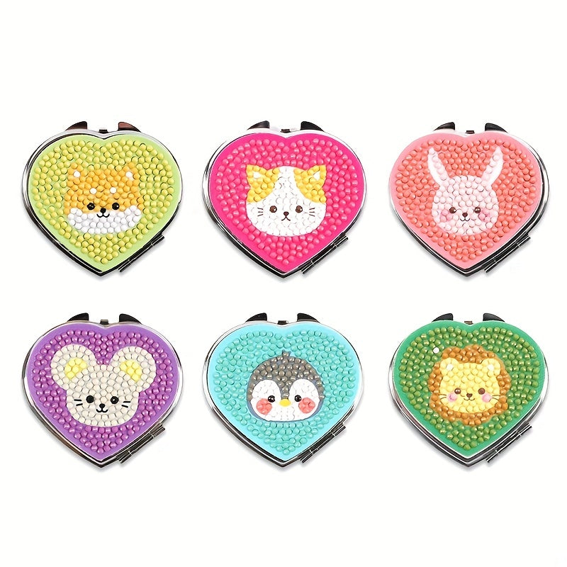 Heart Shape Mirror Diamond Painting Craft Kit