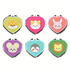 Heart Shape Mirror Diamond Painting Craft Kit