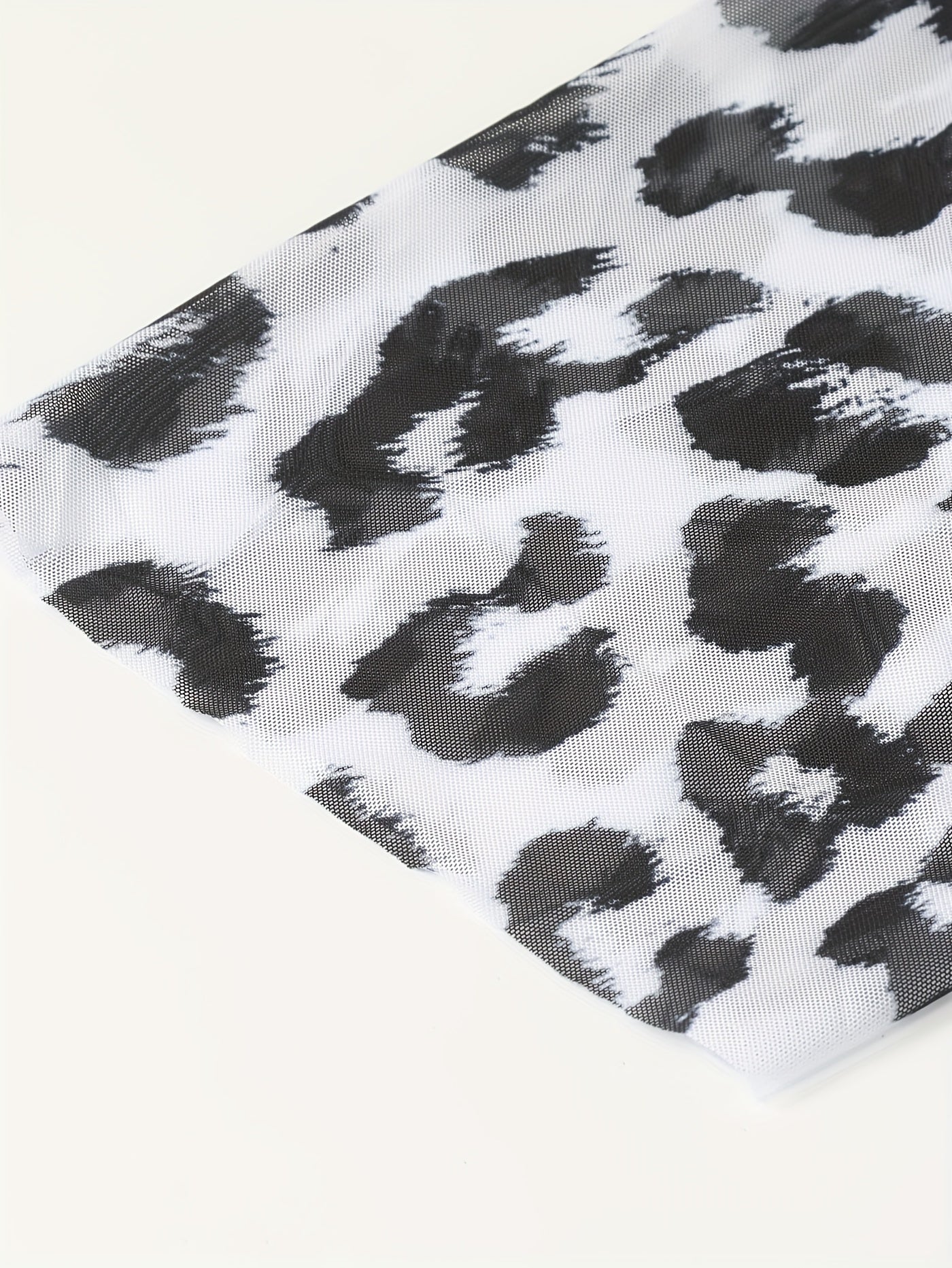 Leopard Print Long Sleeve Cover Up