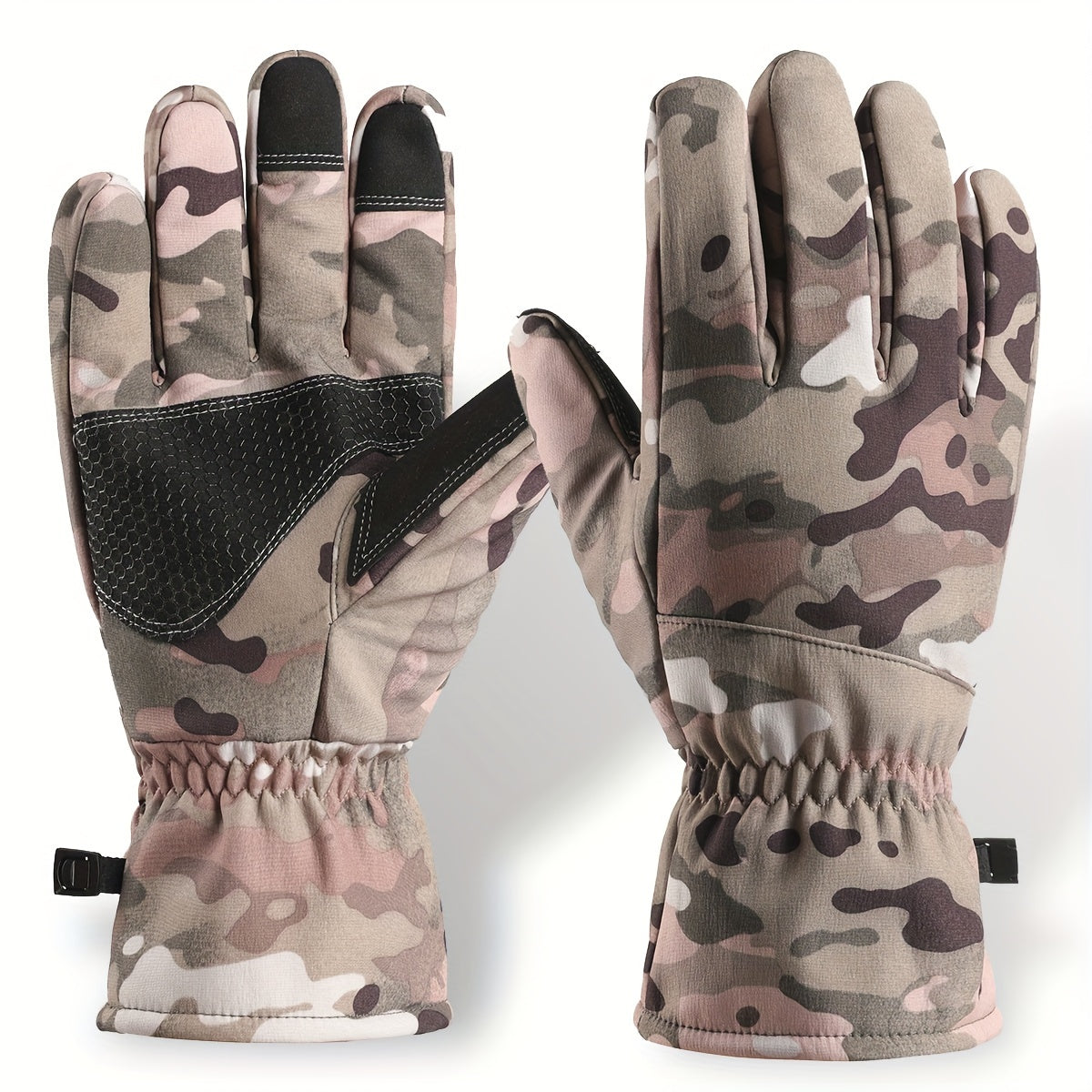 Men's Camouflage Full Gloves Velvet Warm Windproof Touch Screen Gloves