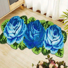 Floral Rug Anti-Slip Backing Cozy Carpet Washable