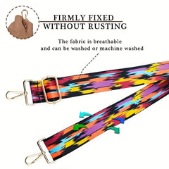 Colorful Geometric Bag Strap Replacement DIY Travel Accessories