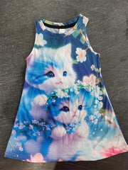 Floral Kitten Dress for Girls - Cute Summer Outfit