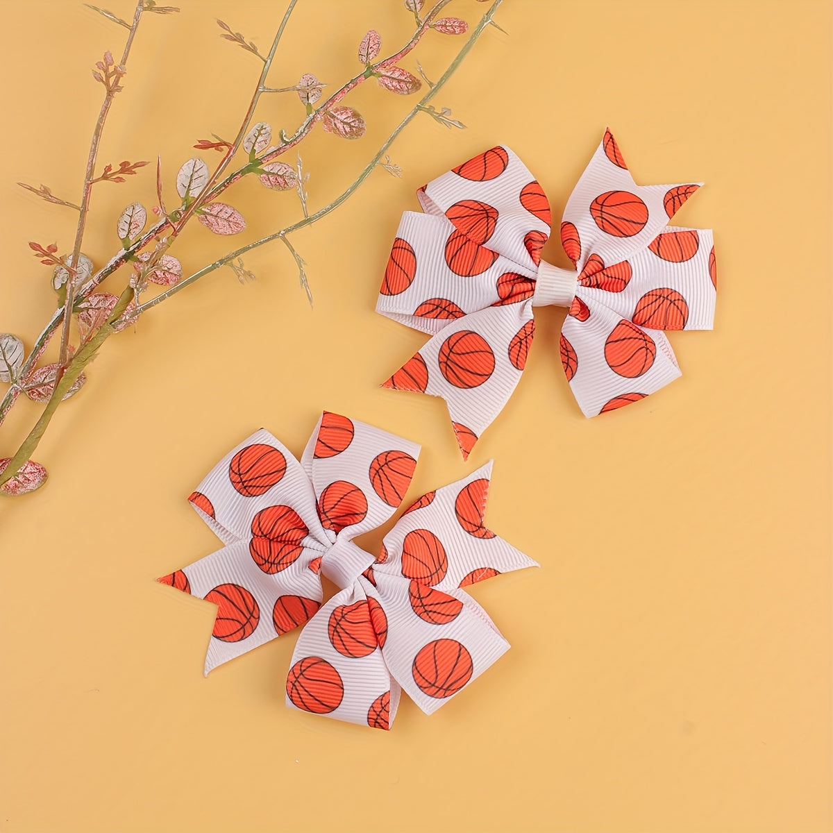 2pcs Children's Bow Hair Clip Set for Sports Hair Accessories