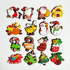 12pcs Cartoon Christmas Fridge Magnets Early Education Stickers