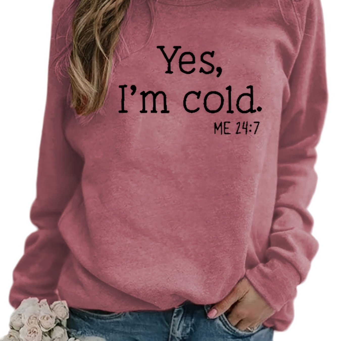Casual Crew Neck Long Sleeve Sweatshirt Women's Clothing