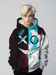 Funny Smiling 3D Print Boys Hoodie Spring Fall Kids Sweatshirt