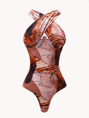 Sexy Criss Cross Neck Bodysuit Sleeveless