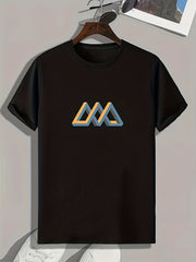 Triangle Print Men's Graphic T shirt Casual Comfy Tee for Summer