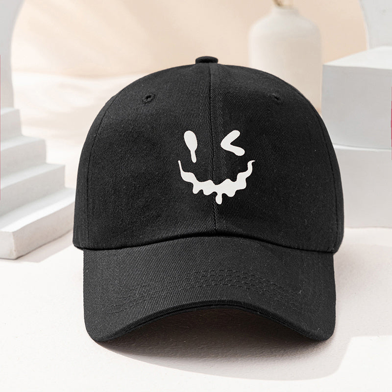 Melting Face Baseball Cap Casual Adjustable Sports Hat Womens Mens Unisex