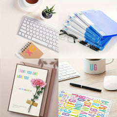 10pcs 5.08cm Letter Stickers for Notebook Ledger Decoration