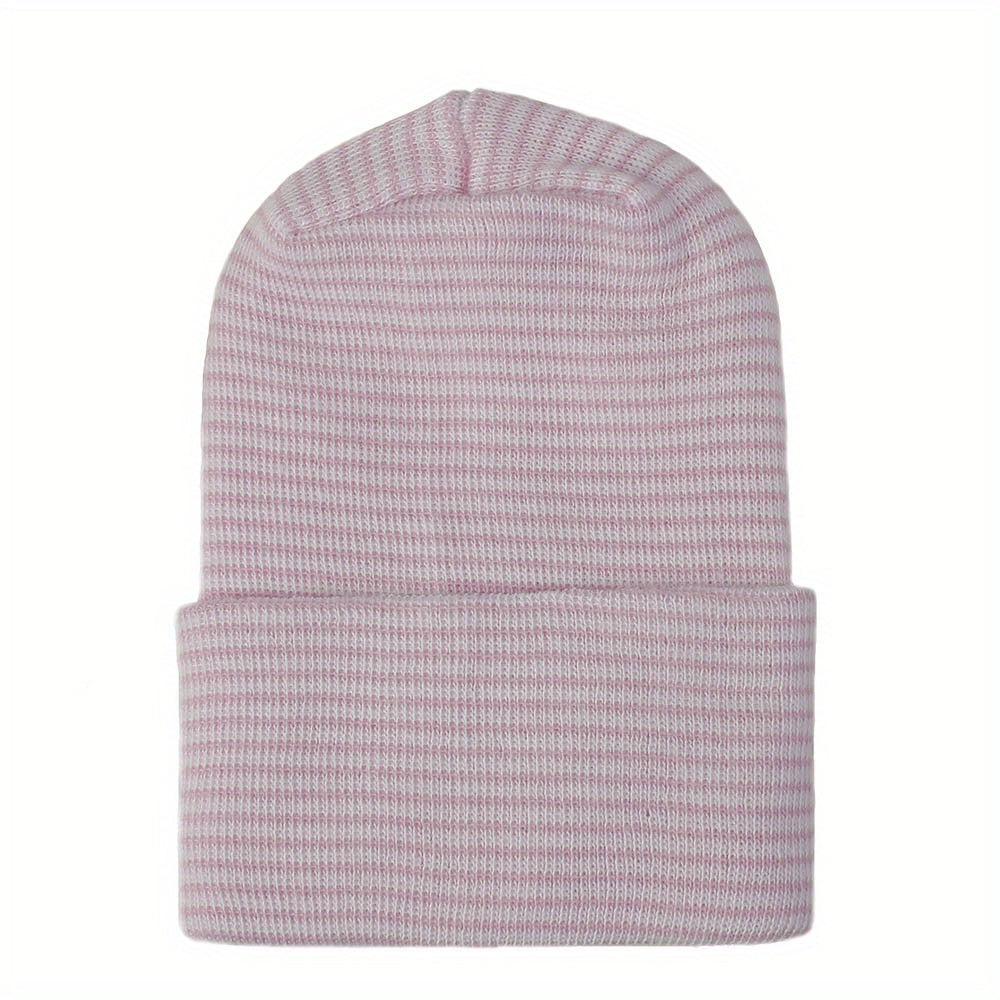 Kid's Warm Knit Beanie Hat, Double Layer Thickened, Soft Material