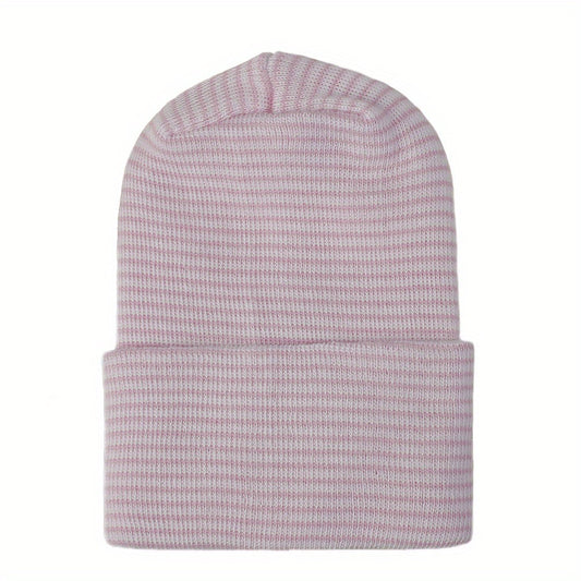 Kid's Warm Knit Beanie Hat, Double Layer Thickened, Soft Material