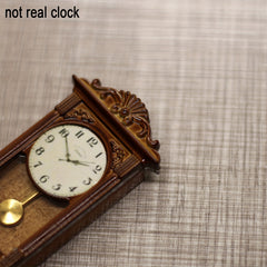 Vintage Roman Bell Pendant 1:12 Dollhouse Accessory Dark Brown Retro Clock