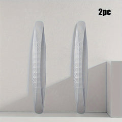 2pcs Car Anti-collision Strip Front Rear Bumper Carbon Fiber Soft Rubber