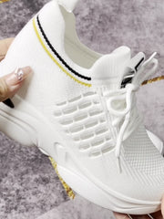 Women's Mesh Chunky Sneakers Lace Up Outdoor Shoes