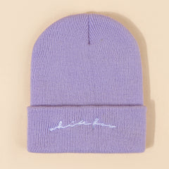 Letter Knit Beanie Cap Unisex Winter Hat Christmas Gift