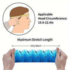Dolphin Print Unisex Sports Headband Sweat Wicking Stretchy Polyester