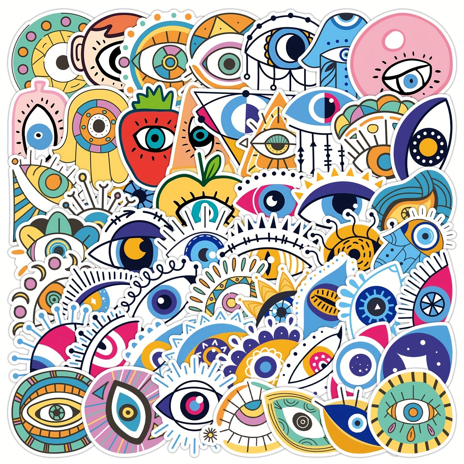 50pcs Cartoon Stickers for Water Bottles Phones & More